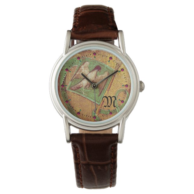 ANTIQUE TAROTS,COURT CARDS,FALCONS FLAG MONOGRAM WATCH (Front)