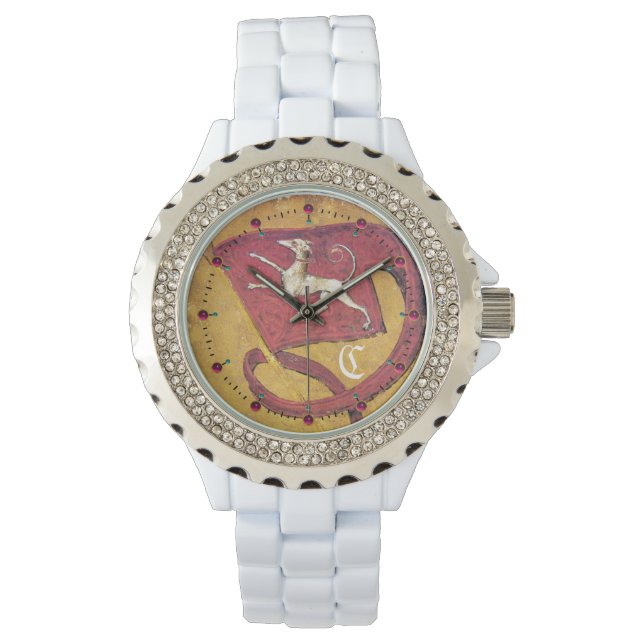 ANTIQUE TAROTS,COURT CARDS FLAG OF DOGS MONOGRAM WATCH (Front)