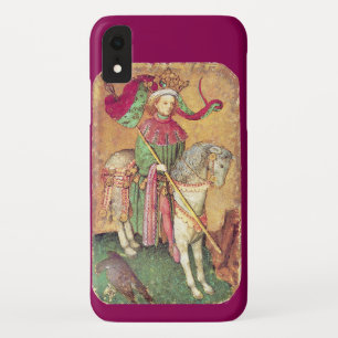 Antique Tarots /German Court Cards/King of Falcons iPhone XR Case
