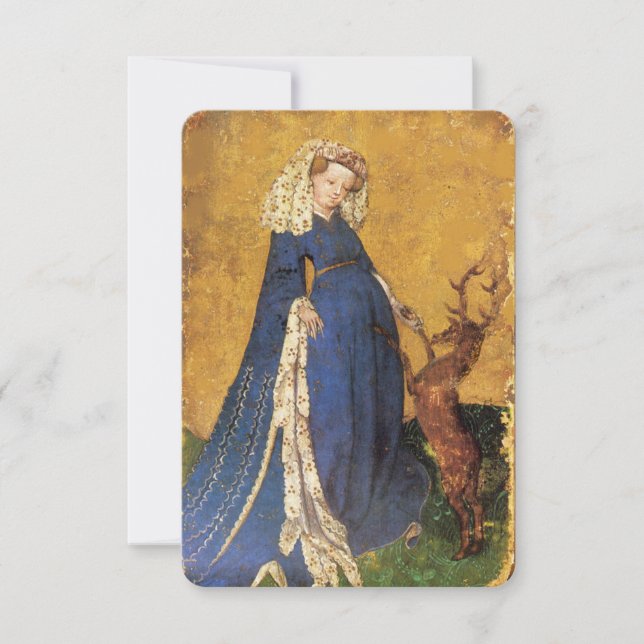 Antique Tarots /German Court Cards/Lady of Harts (Front)