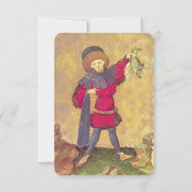 Antique Tarots German Court Cards/Squire of Ducks (Front)