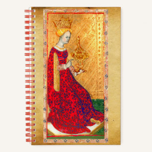 ANTIQUE TAROTS ,KING AND QUEEN OF CUPS NOTEBOOK