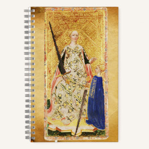 ANTIQUE TAROTS,KING AND QUEEN OF SWORDS NOTEBOOK