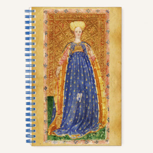 ANTIQUE TAROTS/ MAID AND PAGE OF WANDS Parchment Notebook