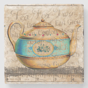 Antique Tea Pot Stone Coaster