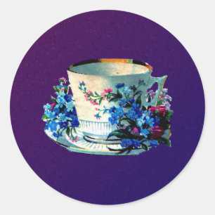 Antique Teacup Classic Round Sticker