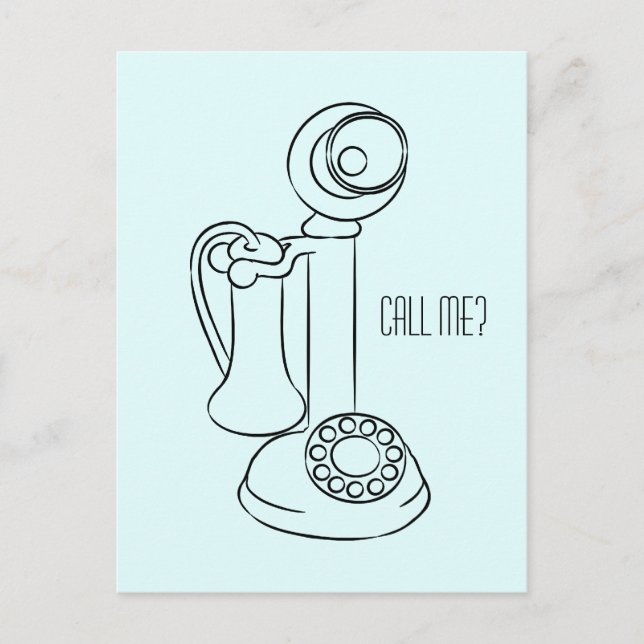 Antique Telephone Postcard (Front)