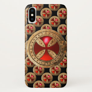 ANTIQUE TEMPLAR CROSS Red Ruby Gem Case-Mate iPhone Case