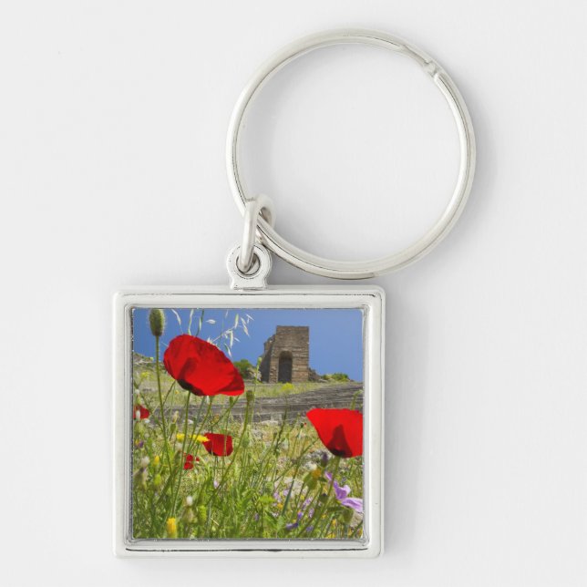 Antique theatre in Acropolis of Pergamon Keychain (Front)