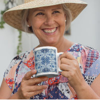 Antique Tile in Delft Blue Mug