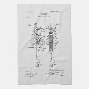 Antique Toy 1904 Patent Drawing Kitchen Towel