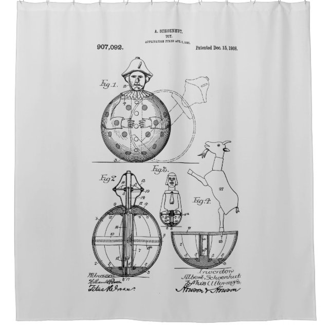 Antique Toy 1908 Roly Poly Patent Drawing (Front)