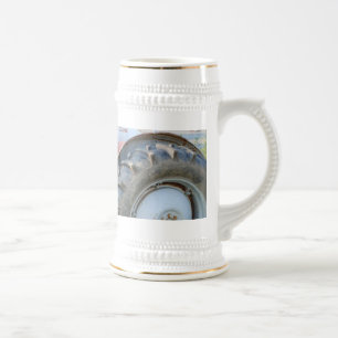 antique tractor beer stein
