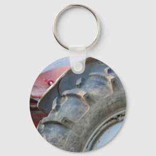 antique tractor keychain