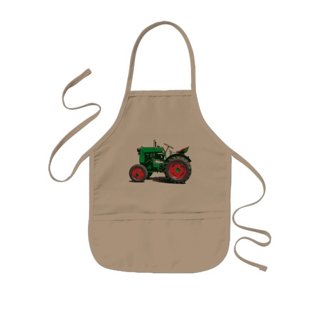 ANTIQUE TRACTOR KIDS APRON (Front)