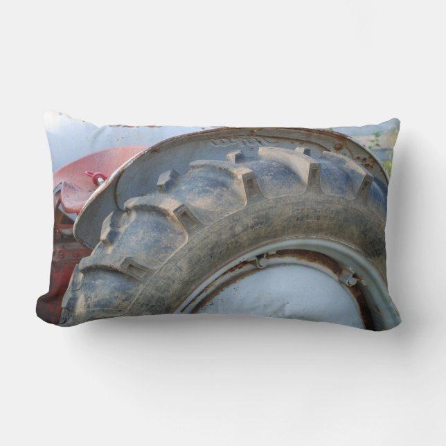 antique tractor lumbar pillow (Front)