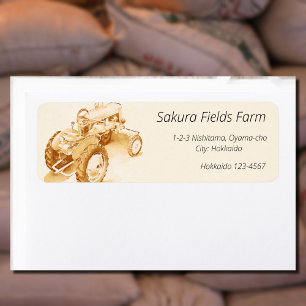 Antique  tractor -watercolor no2