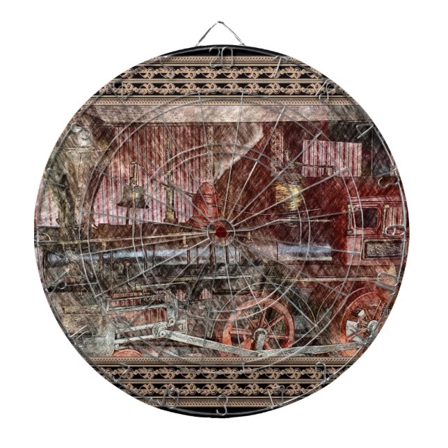 Antique Train Dartboard (Front)