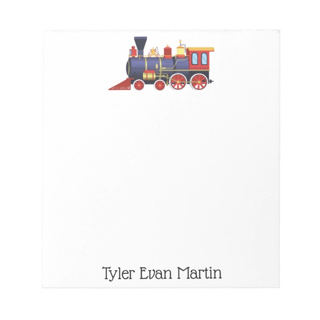 Antique Train Personalize Notepad (Front)
