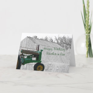 Antique Trator and old Barn-customize it Card