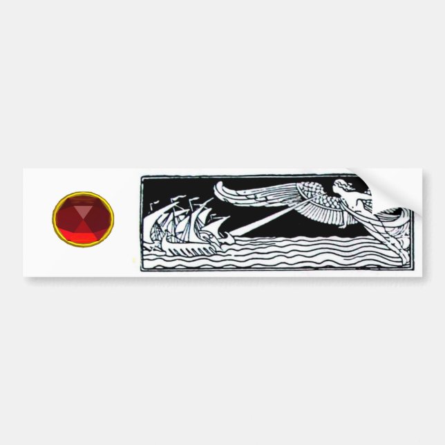 ANTIQUE TRAVEL, RUBY BUMPER STICKER (Front)