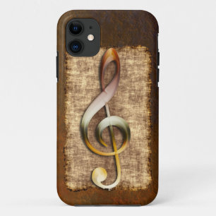 Antique Treble Clef iPhone 5 Coque