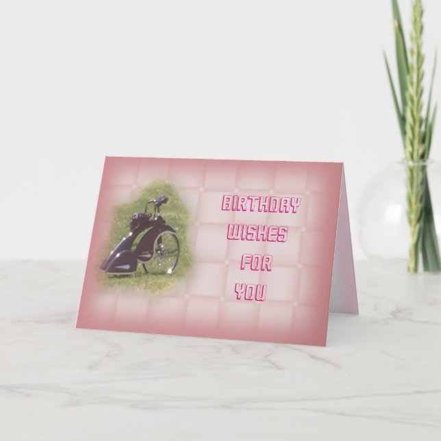 Antique Trike-customize for any occasion Card (Front)