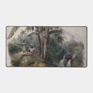 Antique Tropical Banana Tree Forest   Vintage Bota Desk Mat