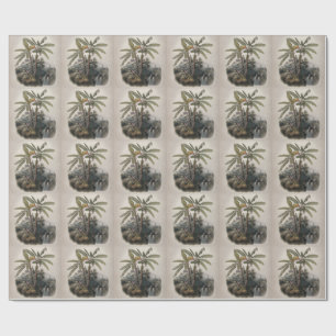 Antique Tropical Banana Tree Forest Vintage Bota Wrapping Paper