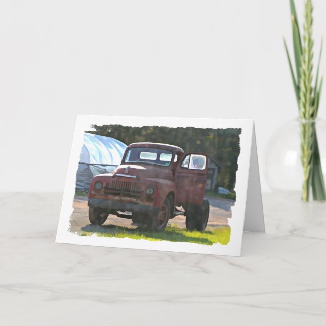 Antique Truck Father's Day Card (Large Print) (Front)
