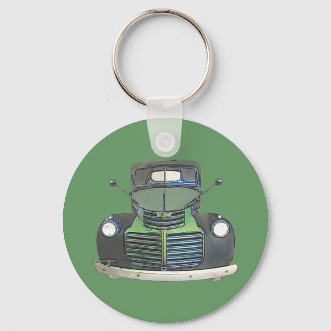 Antique Truck Key Ring / Key Chain (Front)