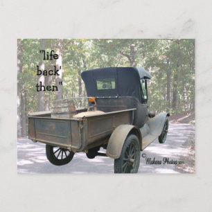 antique truck & still postcard- customize postcard