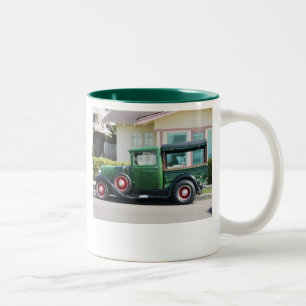 antique truck, THE BEST THINGS IN LIFE HAVE BEE... Two-Tone Coffee Mug