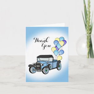 Antique Truck with Balloons Thank You Card