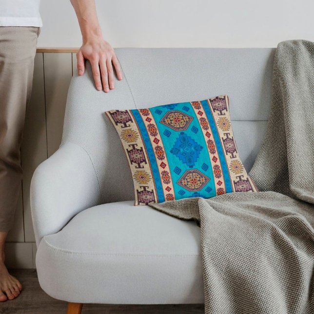 Antique Turkish Carpet Kilim Rug Throw Pillow (Creator Uploaded)