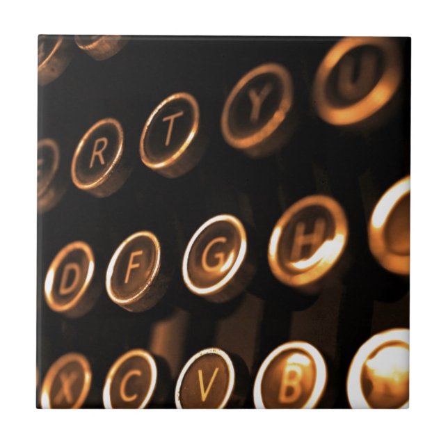 Antique typewriter keys tile (Front)