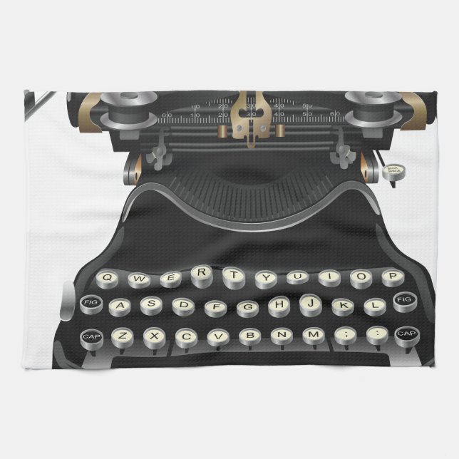 Antique Typewriter Kitchen Towel (Horizontal)