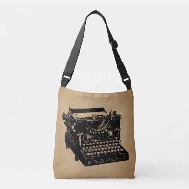 Antique Typewriter Old Fashioned Typewriter Crossbody Bag (Front)