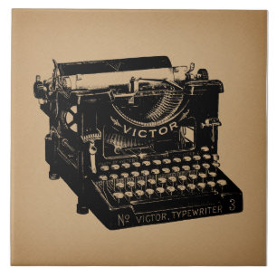 Antique Typewriter Old Fashioned Typewriter Tile