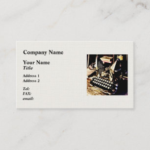 Antique Typewriter Oliver #9 Business Card