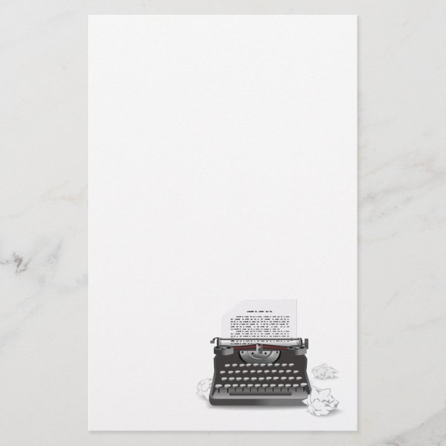 Antique Typewriter Stationery (Front)
