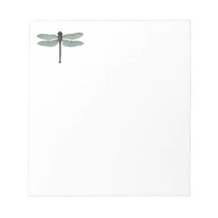 antique typographic vintage dragonfly notepad