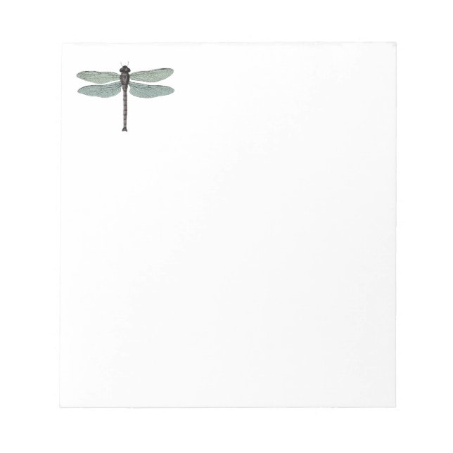antique typographic vintage dragonfly notepad (Front)