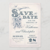 antique typography save the date design