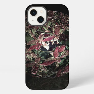 Antique unique pink orchid trinket ball iPhone 13 case