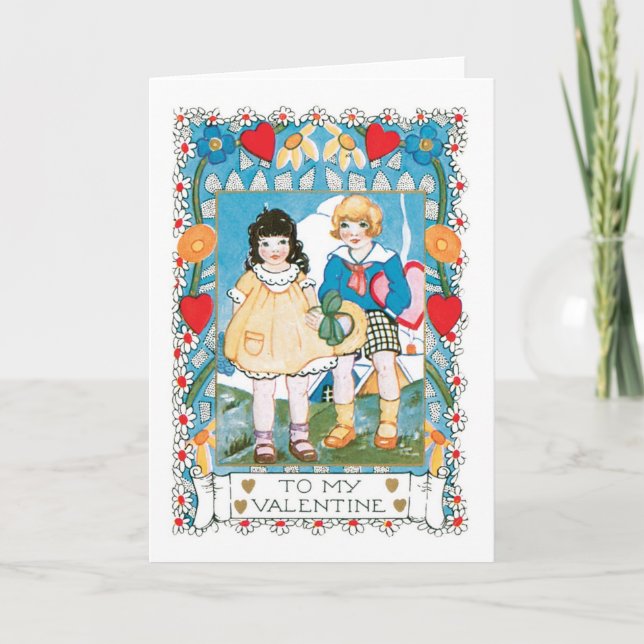 Antique Valentine Holiday Card (Front)