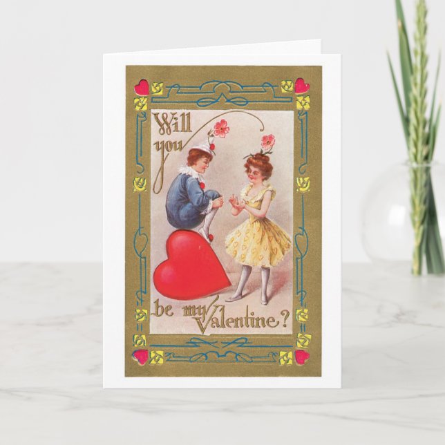 Antique Valentine Holiday Card (Front)