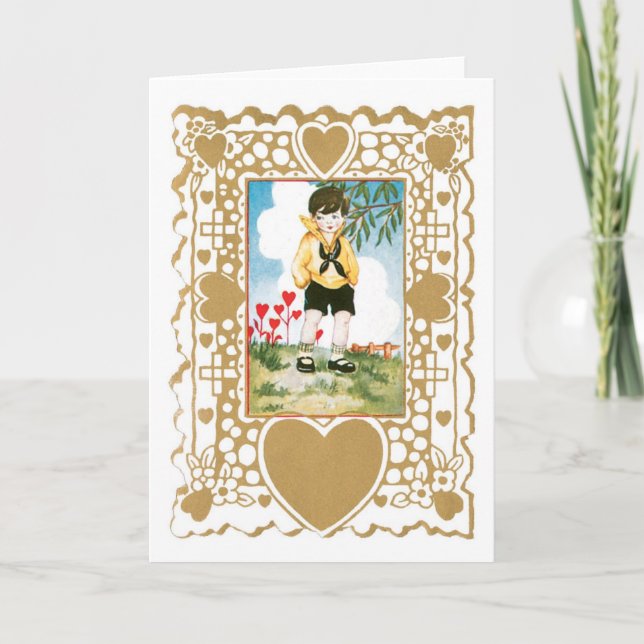 Antique Valentine Holiday Card (Front)