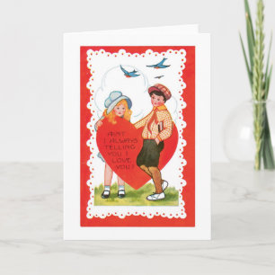Antique Valentine Holiday Card