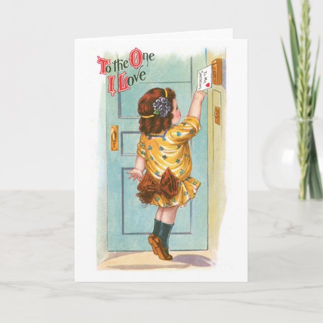 Antique Valentine Holiday Card (Front)